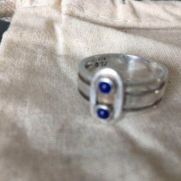 Pamela Love  sterling silver with lapis inlay - Picture 5 of 7